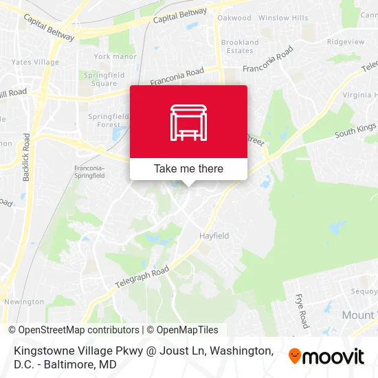 Kingstowne Village Pkwy @ Joust Ln map