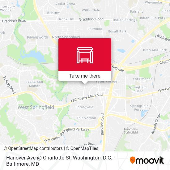 Hanover Ave @ Charlotte St map