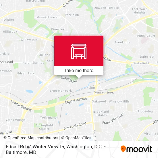 Edsall Rd @ Winter View Dr map