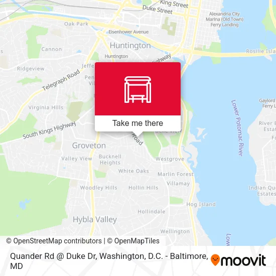 Quander Rd @ Duke Dr map