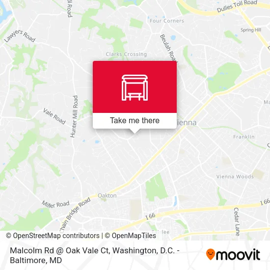 Malcolm Rd @ Oak Vale Ct map