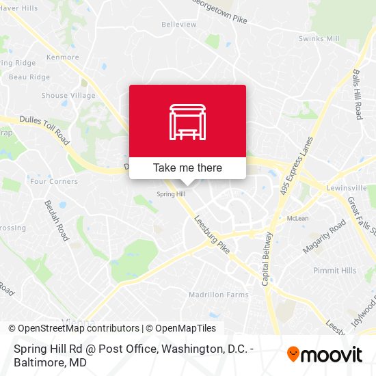Spring Hill Rd @ Post Office map