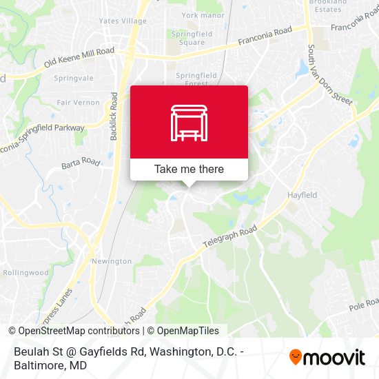Mapa de Beulah St @ Gayfields Rd