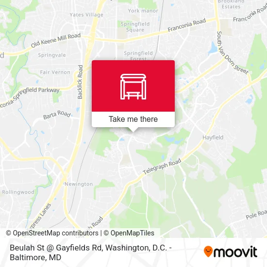 Beulah St @ Gayfields Rd map
