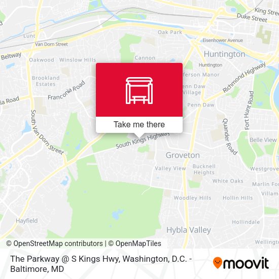 The Parkway @ S Kings Hwy map