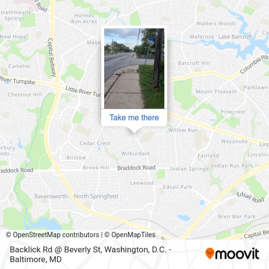 Backlick Rd @ Beverly St map