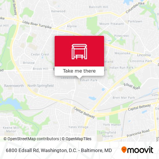 Mapa de 6800 Edsall Rd