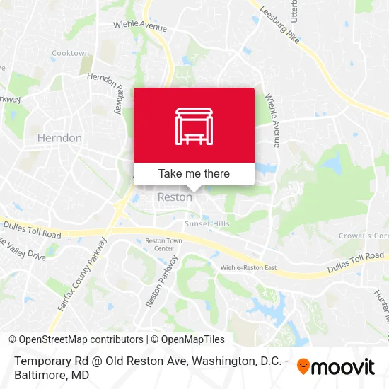 Temporary Rd @ Old Reston Ave map