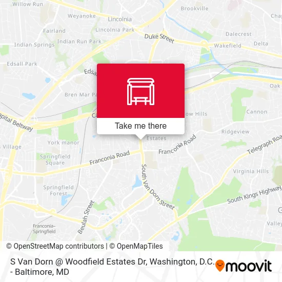 S Van Dorn @ Woodfield Estates Dr map