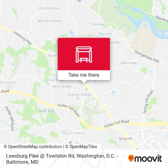 Leesburg Pike @ Towlston Rd map