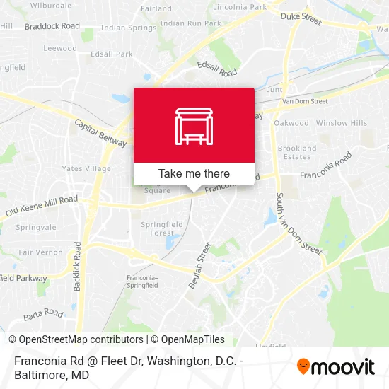 Franconia Rd @ Fleet Dr map