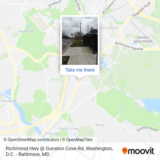 Richmond Hwy @ Gunston Cove Rd map