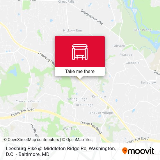 Mapa de Leesburg Pike @ Middleton Ridge Rd