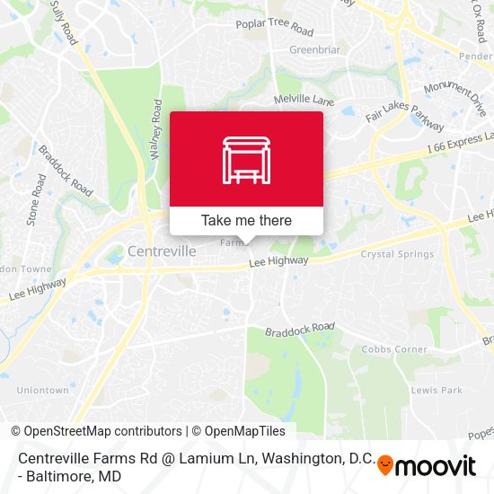 Centreville Farms Rd @ Lamium Ln map