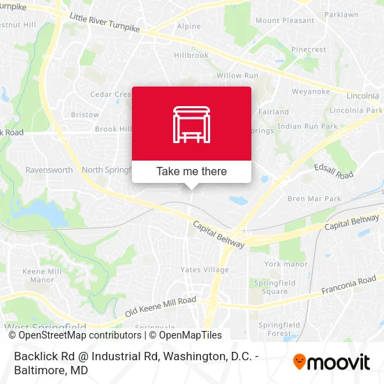 Backlick Rd @ Industrial Rd map