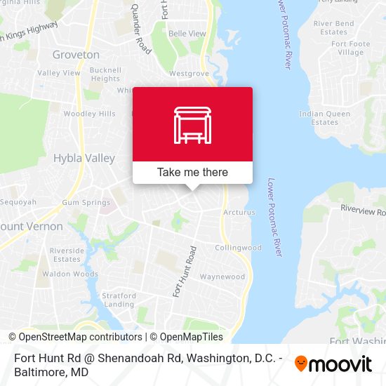 Mapa de Fort Hunt Rd @ Shenandoah Rd