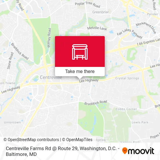 Centreville Farms Rd @ Route 29 map