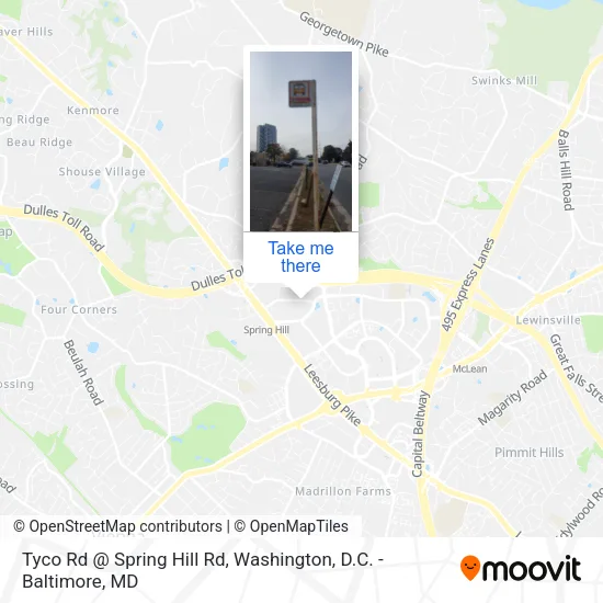 Mapa de Tyco Rd @ Spring Hill Rd