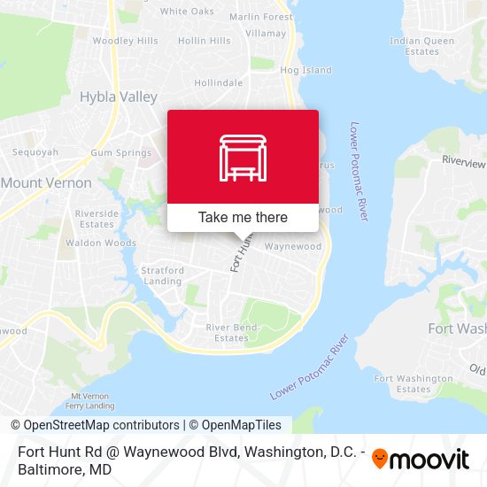 Mapa de Fort Hunt Rd @ Waynewood Blvd