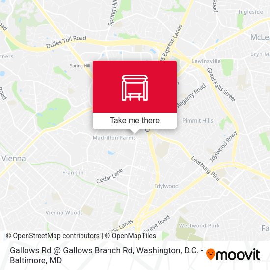 Mapa de Gallows Rd @ Gallows Branch Rd