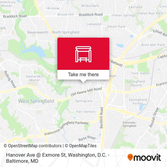 Hanover Ave @ Exmore St map