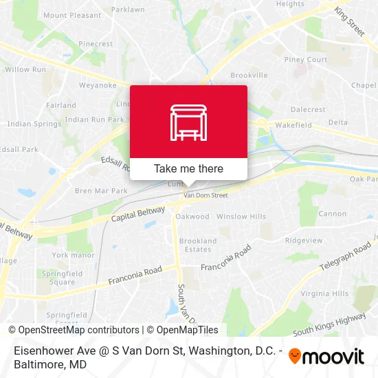 Eisenhower Ave @ S Van Dorn St map