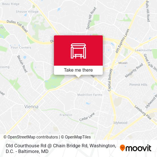 Old Courthouse Rd @ Chain Bridge Rd map