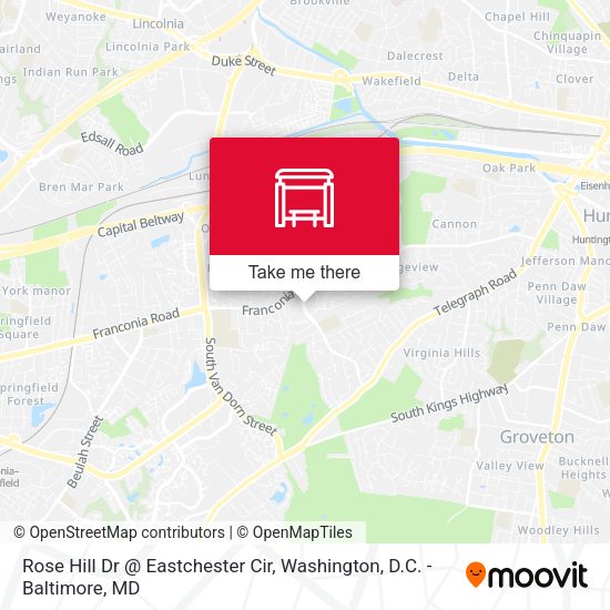 Rose Hill Dr @ Eastchester Cir map