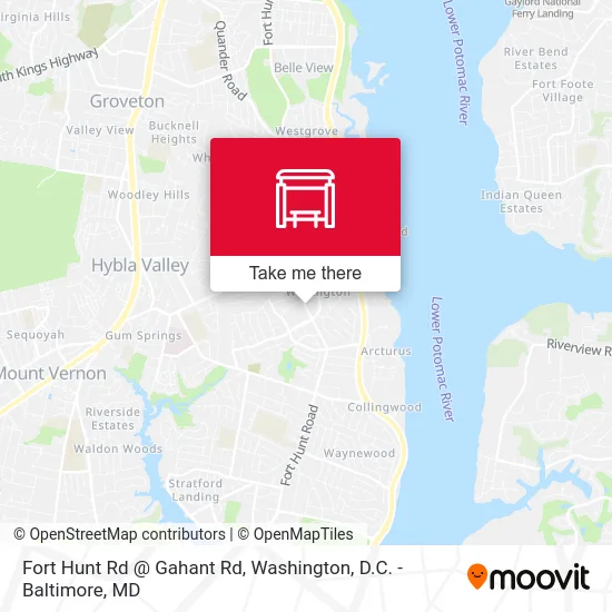 Fort Hunt Rd @ Gahant Rd map