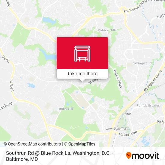 Southrun Rd @ Blue Rock La map