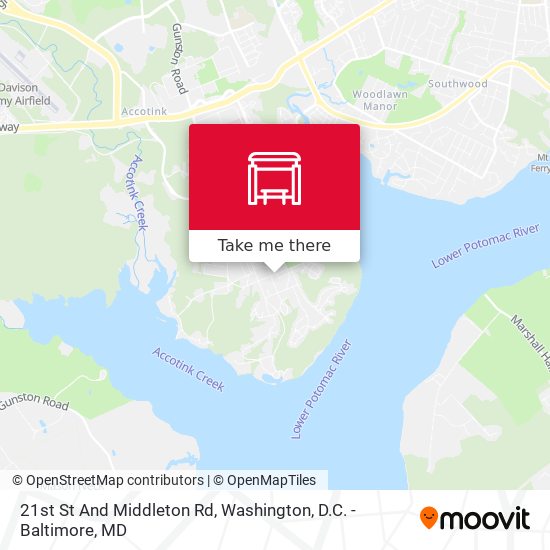 21st St And Middleton Rd map