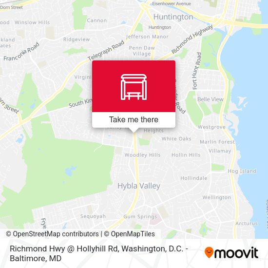 Richmond Hwy @ Hollyhill Rd map