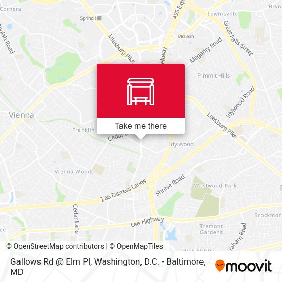 Gallows Rd @ Elm Pl map