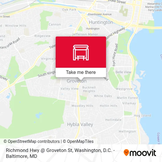 Richmond Hwy @ Groveton St map