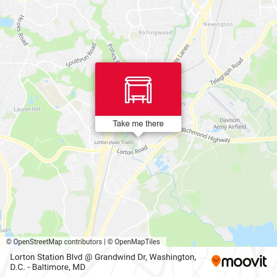 Lorton Station Blvd @ Grandwind Dr map
