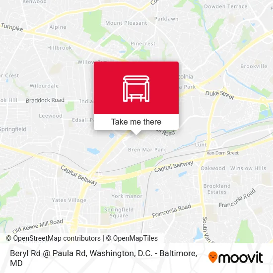 Beryl Rd @ Paula Rd map