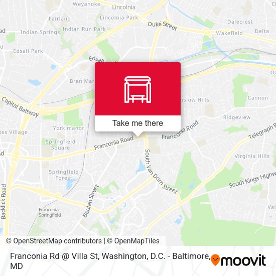 Mapa de Franconia Rd @ Villa St