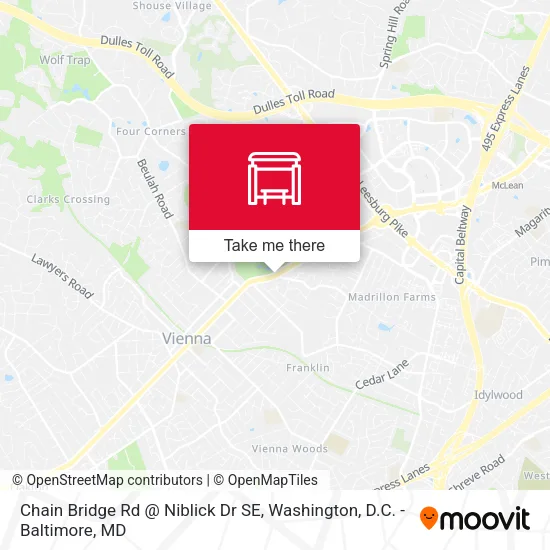 Mapa de Chain Bridge Rd @ Niblick Dr SE