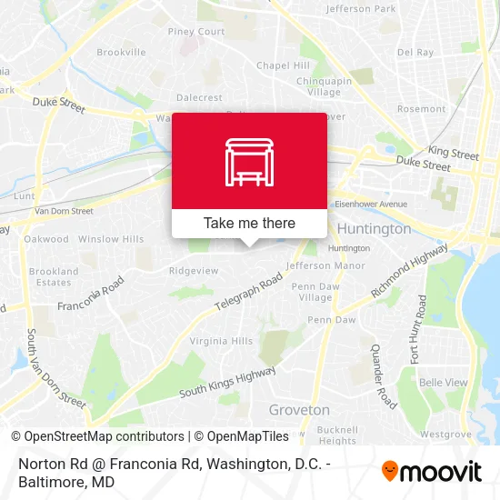 Norton Rd @ Franconia Rd map