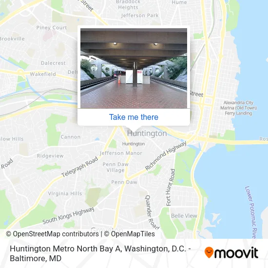 Mapa de Huntington Metro North Bay A
