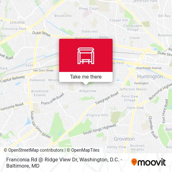 Franconia Rd @ Ridge View Dr map