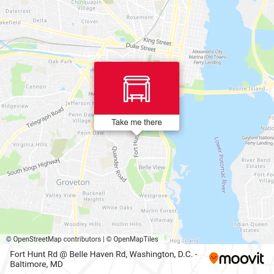 Fort Hunt Rd @ Belle Haven Rd map
