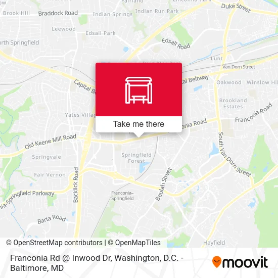 Franconia Rd @ Inwood Dr map