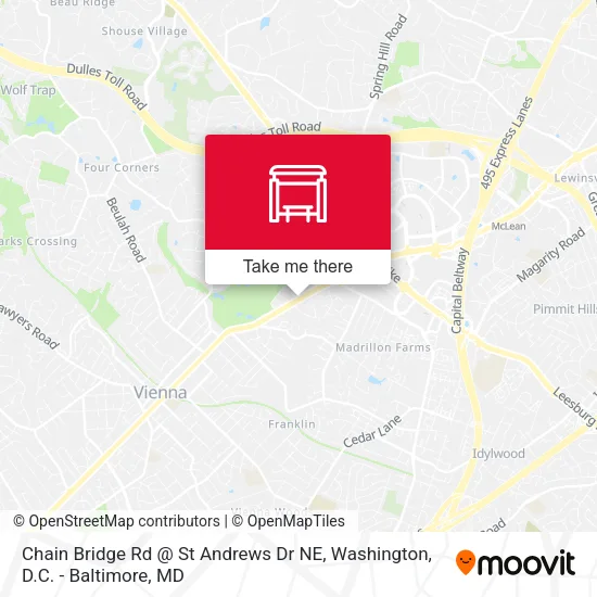 Chain Bridge Rd @ St Andrews Dr NE map