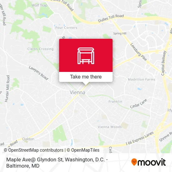 Maple Ave@ Glyndon St map