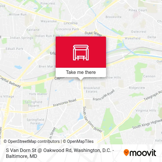 S Van Dorn St @ Oakwood Rd map