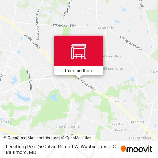 Leesburg Pike @ Colvin Run Rd W map