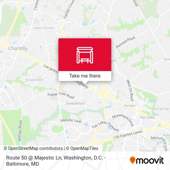 Mapa de Route 50 @ Majestic Ln
