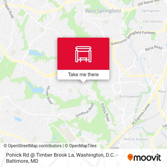 Pohick Rd @ Timber Brook La map