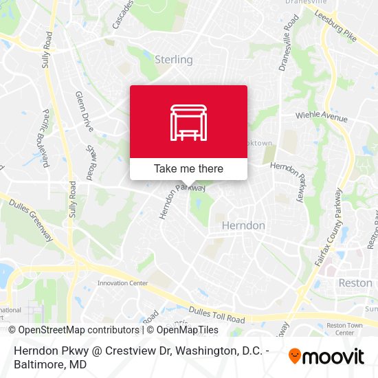 Herndon Pkwy @ Crestview Dr map